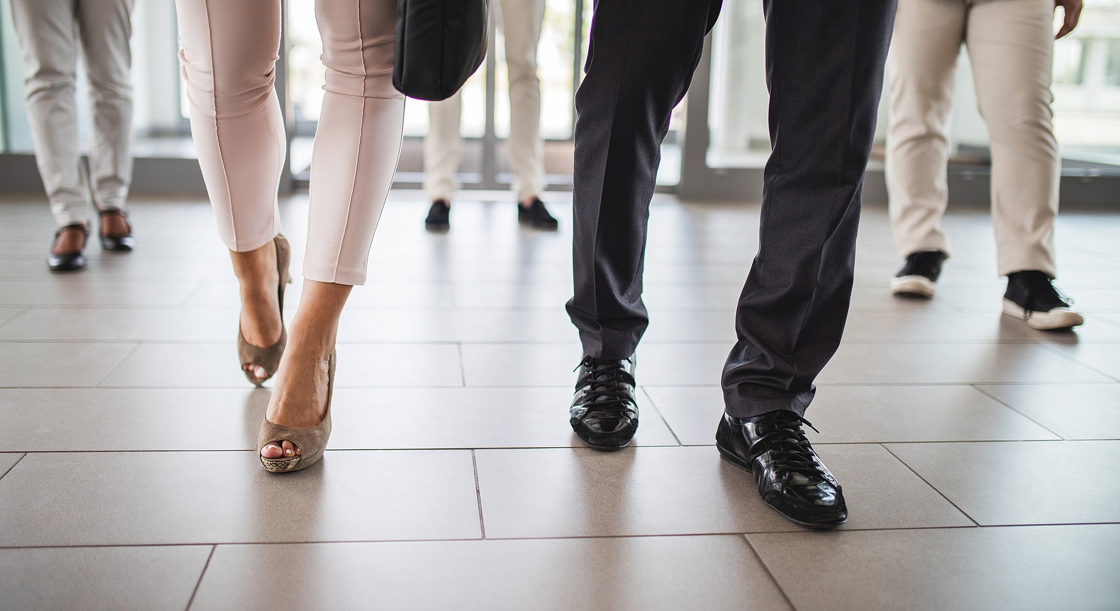 City skyline under a colorful sunset.