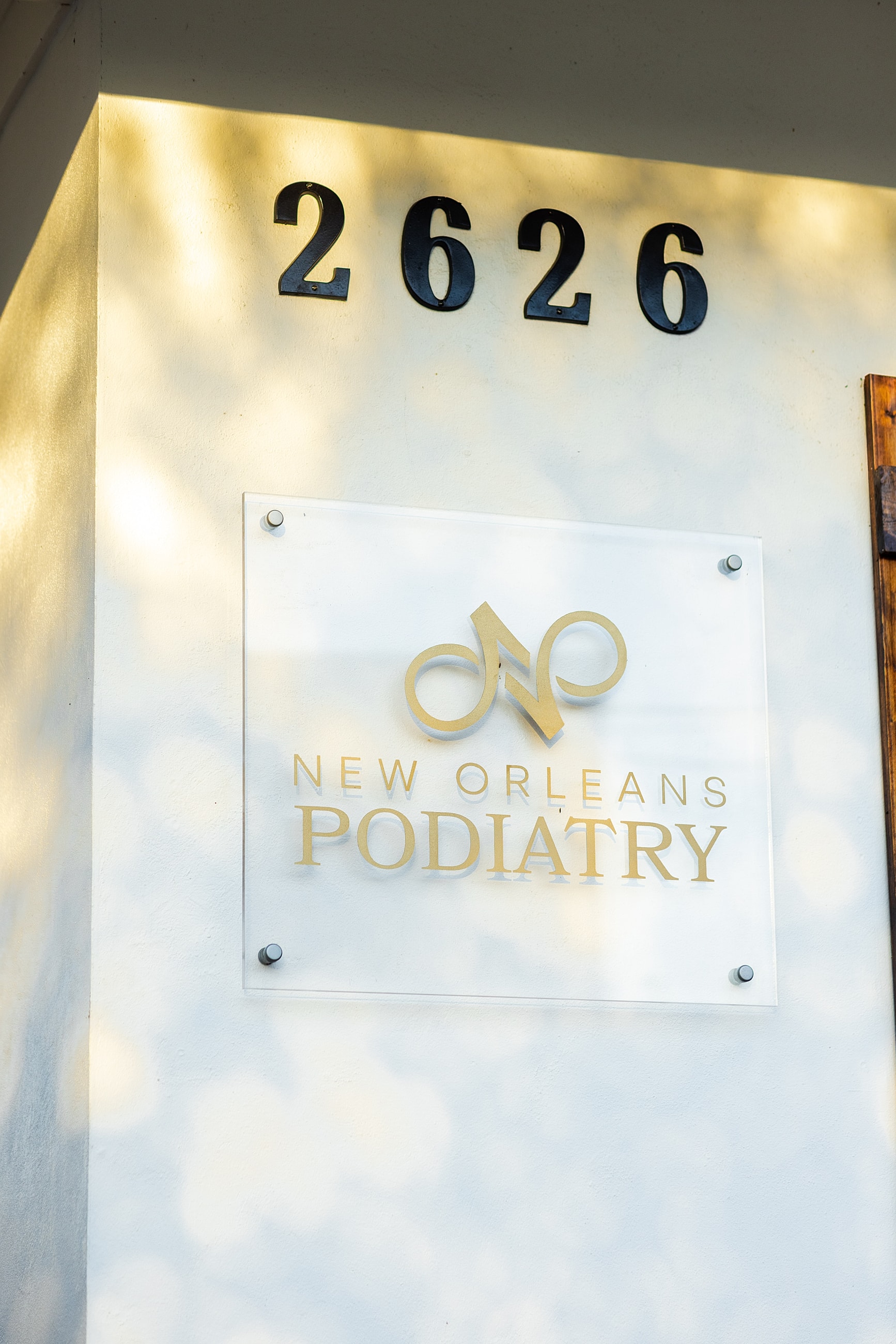 New Orleans Podiatry office sign exterior.